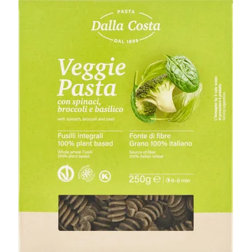 Dalla Costa Veggie Pasta with Spinach, Broccoli and Basil 250 g