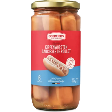 Coertjens 6 Kippenworsten 390 g