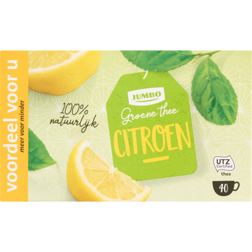 Jumbo Groene Thee Citroen Voordeel 40 Stuks