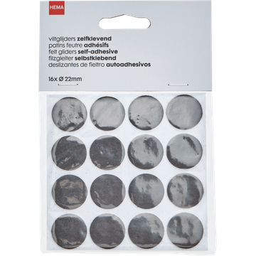 Zelfklevende Viltglijders Bruin 22mm 16 Stuks