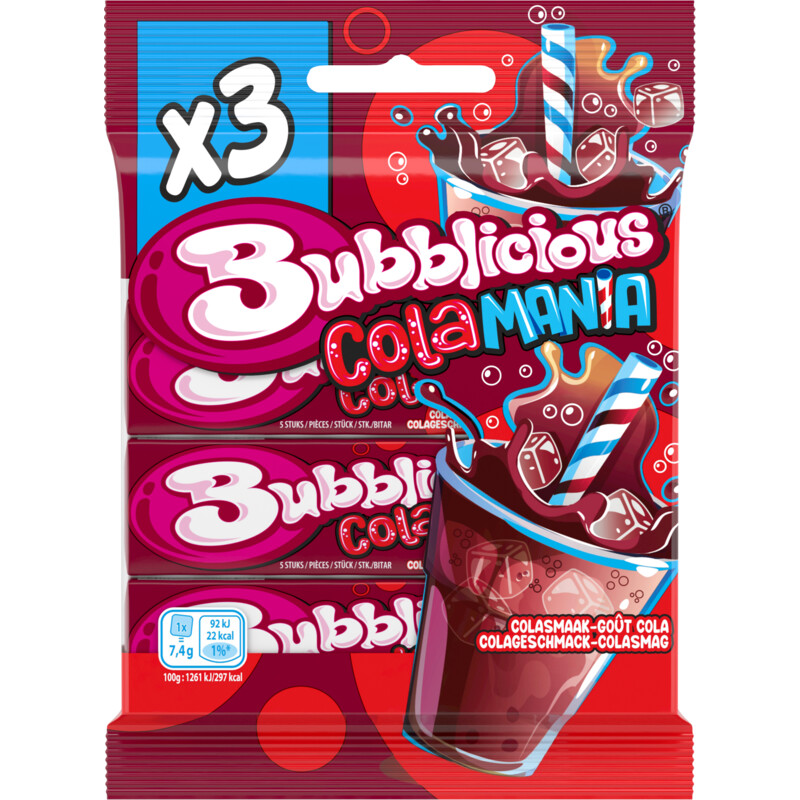 Bubblicious Cola 3-pack