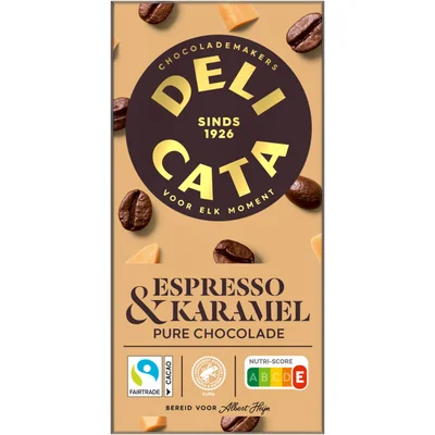 Delicata Reep espresso & karamel pure chocolade