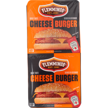 Flemmings Cheese Burger 2 Stuks 261 g