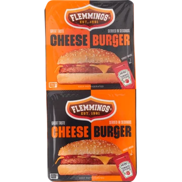 Flemmings Cheese Burger 2 Stuks 261 g