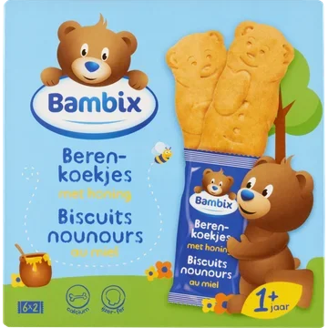 Bambix Berenkoekjes met Honing 1+ Yaar 6 x 2 Stuks 150 g