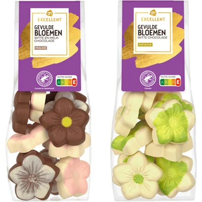 AH Excellent gevulde chocolade bloemen pakket