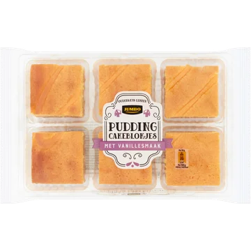 Jumbo Pudding Cakeblokjes met Vanillesmaak 6 Stuks 300g