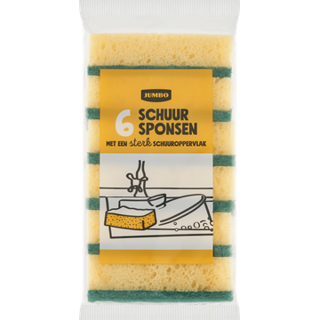 Jumbo Schuursponsen 6 Stuks