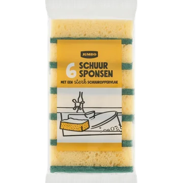 Jumbo Schuursponsen 6 Stuks