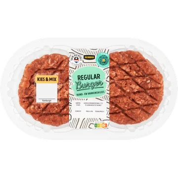 Jumbo Regular Burger Rund- en Varkensvlees 2 Stuks