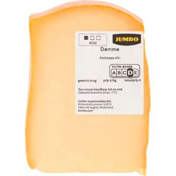 Jumbo Damme Abdijkaas 45+ Mild Stuk ca. 150g
