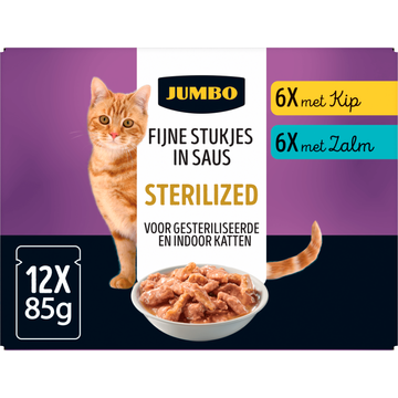 Jumbo Kat Fijne Stukjes in Saus Sterilized 12 x 85 g