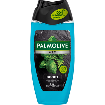 Palmolive Men Sport 3-in-1 douchegel met etherische oliën van munt en cedernaalden 250ml