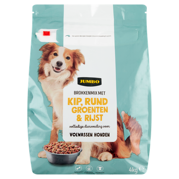 Jumbo Brokkenmix met Kip, Rund Groenten & Rijst 4 kg