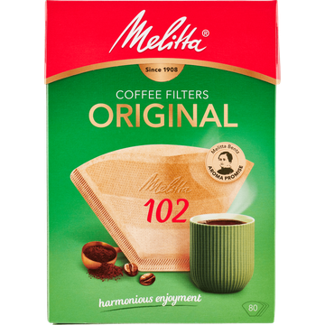 Melitta Original koffiefilters 102 Bruin 80 stuks