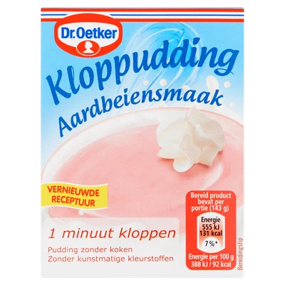 Dr. Oetker Kloppudding Aardbeien 74 g