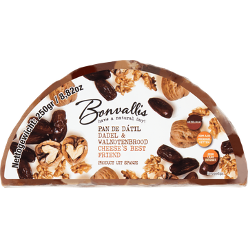 Bonvallis Pan de Dátil Dadel & Walnotenbrood 250 g