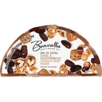 Bonvallis Pan de Dátil Dadel & Walnotenbrood 250 g