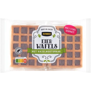 Jumbo Eierwafels met Hazelnootsmaak 4 Stuks
