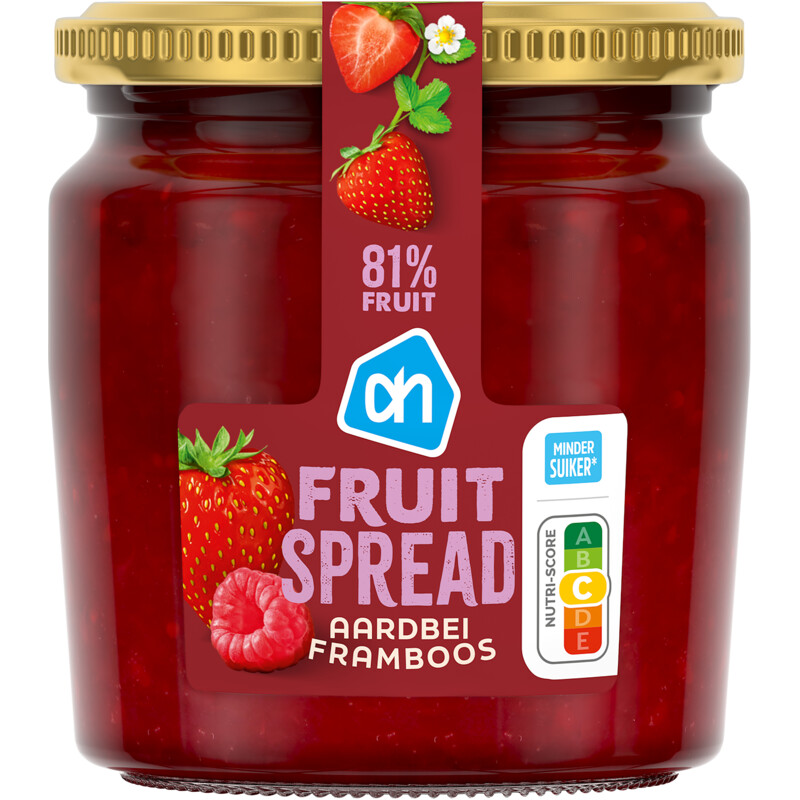 AH Fruitspread aardbei framboos