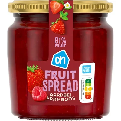 AH Fruitspread aardbei framboos