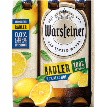 Warsteiner - Alcoholvrij Radler <0.5% - Fles - 6 x 330ML