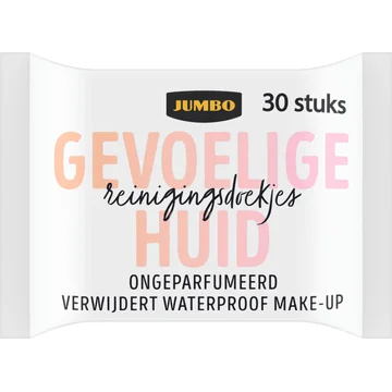 Jumbo Gezichtsreinigingsdoekjes voor de Gevoelige Huid 30 Stuks