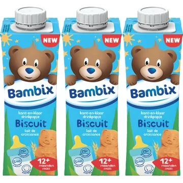 Bambix Drinkpapje Biscuits 12+ Maanden 3x250ML