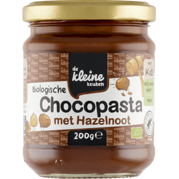 De Kleine Keuken Biologische Chocopasta met Hazelnoot voor Kids 200 g