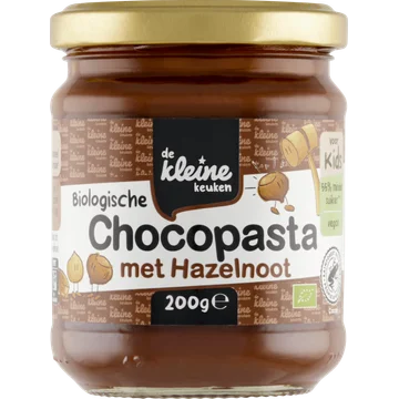 De Kleine Keuken Biologische Chocopasta met Hazelnoot voor Kids 200 g