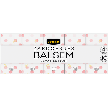 Jumbo Zakdoekjes Balsem 4 Laags 10 Stuks