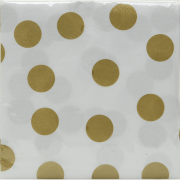 HEMA Servetten 33x33 Gouden Stip 20 Stuks