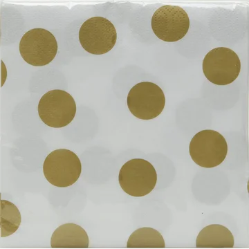 HEMA Servetten 33x33 Gouden Stip 20 Stuks