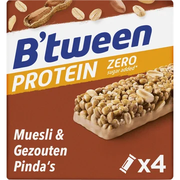 B'tween Proteinreep Zero Muesli & Gezouten Pinda's 100g