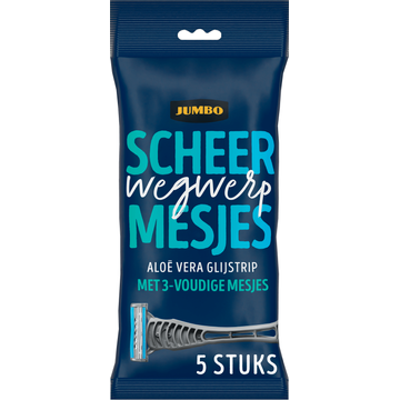 Jumbo Wegwerp Scheermesjes met Aloë Vera 5 Stuks