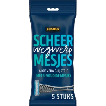 Jumbo Wegwerp Scheermesjes met Aloë Vera 5 Stuks