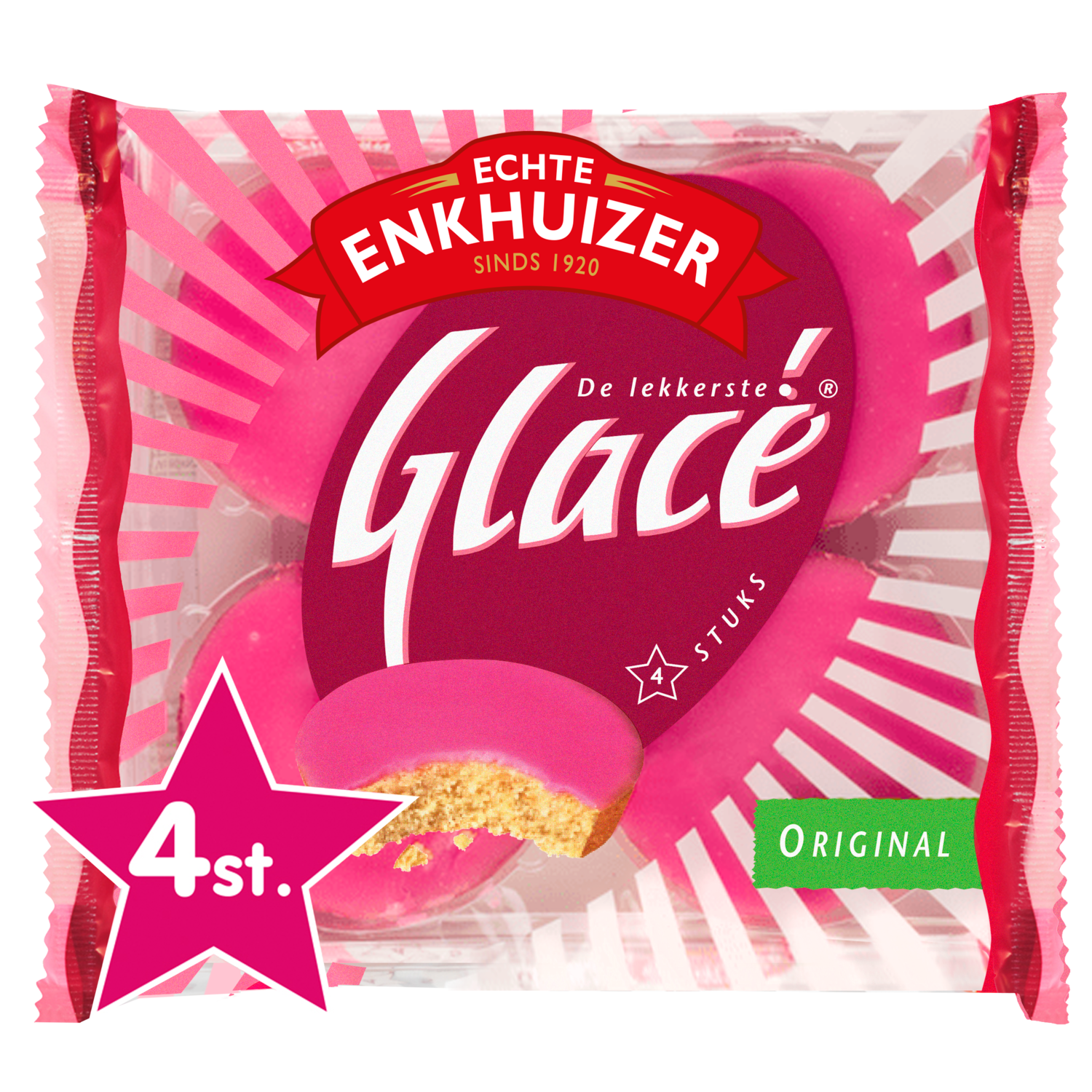 Echte Enkhuizer de Lekkerste Glacé Original 4 Stuks 220 g