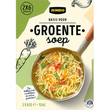 Jumbo Basis voor Groente Soep 2 x 62 g