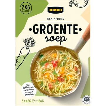 Jumbo Basis voor Groente Soep 2 x 62 g