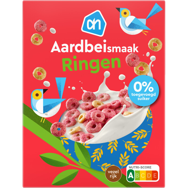 AH Aardbeismaak ringen 0% toegevoegd suiker