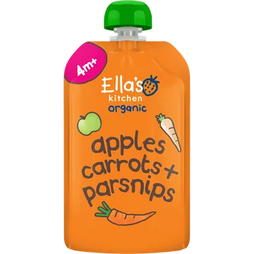 Ella's Kitchen Wortels, appels + pastinaak 4+ biologisch 120 g