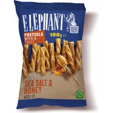 Elephant Pretzels with a Twist Sea Salt & Honey 180g