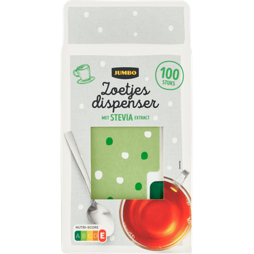Jumbo Zoetjes Dispenser met Stevia Extract 100 Stuks