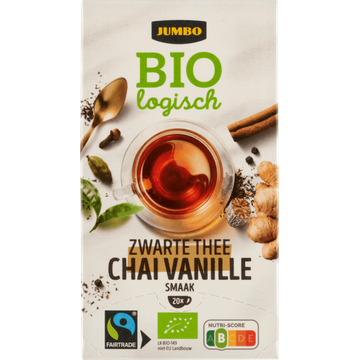 Jumbo Biologisch Zwarte Thee Chai Vanille Smaak 20 Stuks