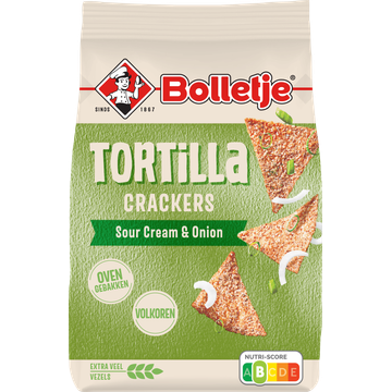 Bolletje Tortilla Crackers Sour Cream & Onion 150 g