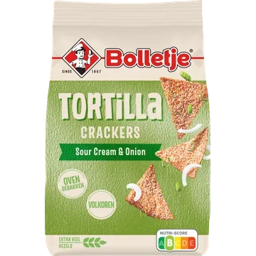 Bolletje Tortilla Crackers Sour Cream & Onion 150 g