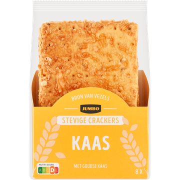 Jumbo Stevige Crackers met Goudse Kaas 8 Stuks