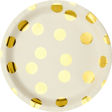 HEMA Bord Papier Groot Gold Dot 8 Stuks