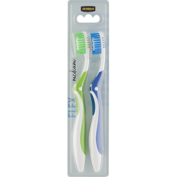 Jumbo Flex Medium Tandenborstel 2 Stuks
