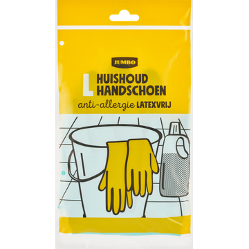 Jumbo Huishoudhandschoenen Latexvrij L 1 Stuk